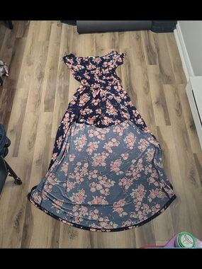 Ladies Medium Cottagecore Farmhouse Stretchy Flowy Half Maxi Skort Dress